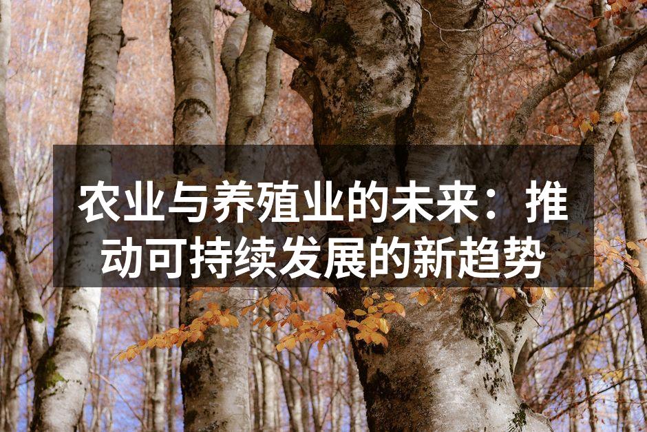 农业与养殖业的未来：推动可持续发展的新趋势